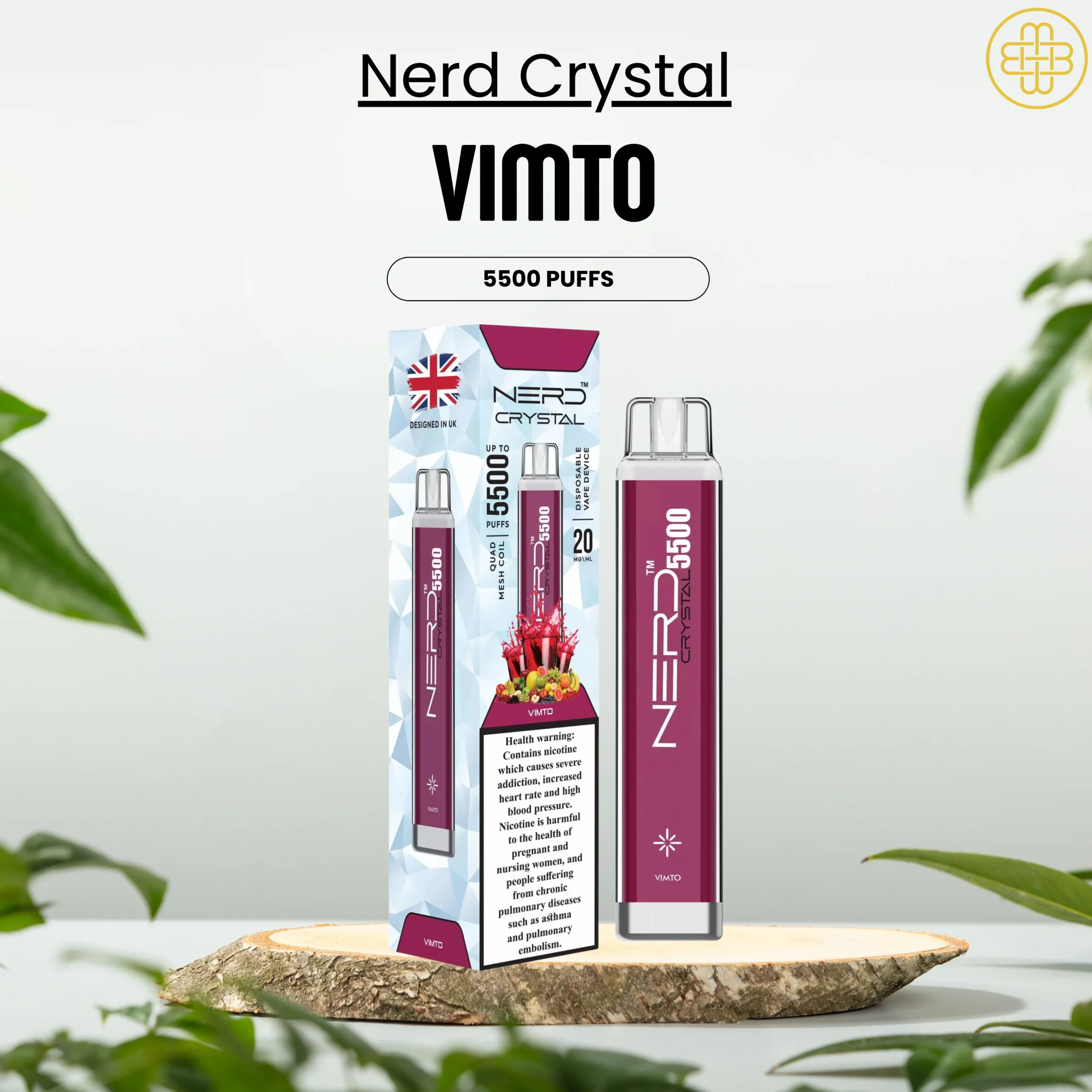 Nerd Crystal 5500 Puffs - Vimto